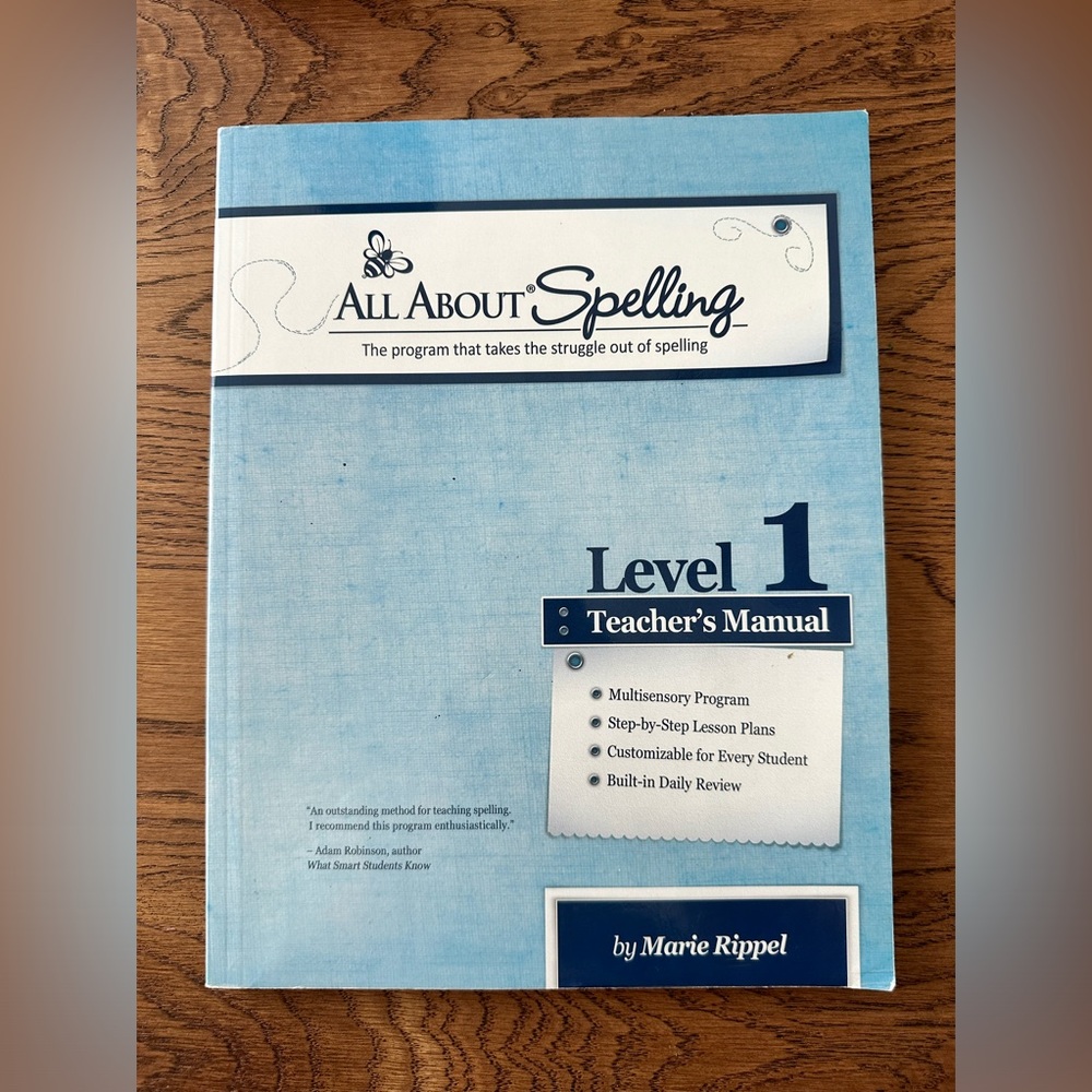 All About Spelling level 1 teacher’s manual